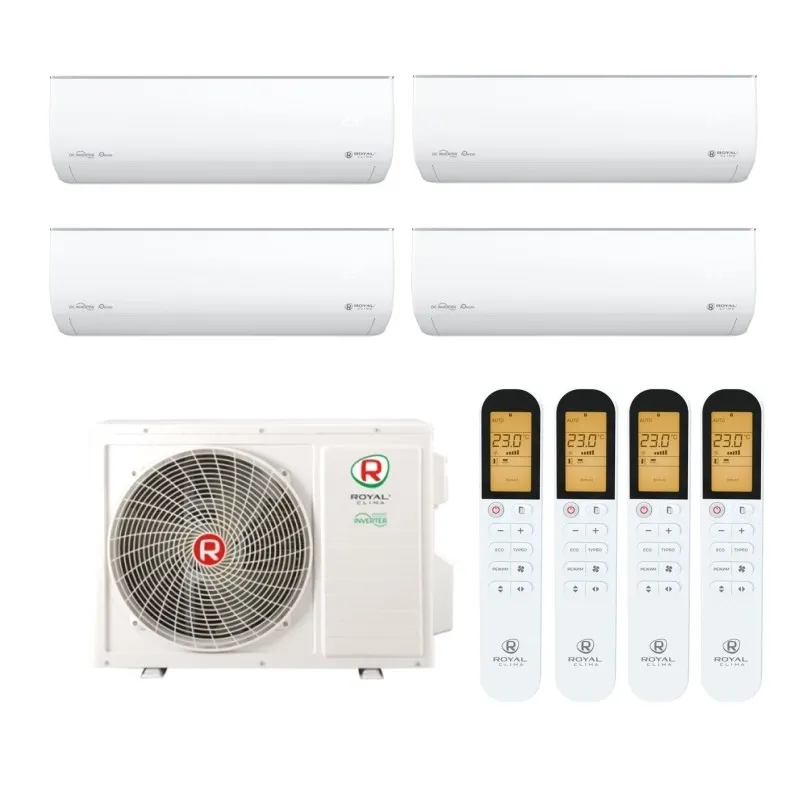 9aoovemctha5rp10hxum0e7lym1wd593 Мульти сплит система на 4 комнаты, Royal Clima 4TFM-32HN/OUT / RCI-GLD09HN - 4 шт. — изображение 1