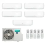 Мульти сплит система на 5 комнат, Hisense AMW5-42U4RTA / AMS-09UW4RVETG00 - 5шт.